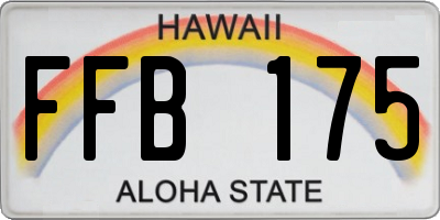 HI license plate FFB175