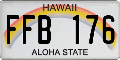 HI license plate FFB176