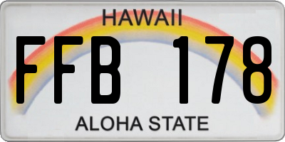 HI license plate FFB178