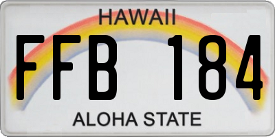 HI license plate FFB184