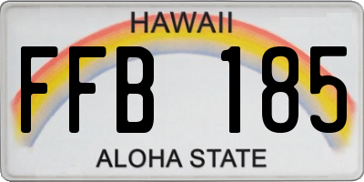 HI license plate FFB185