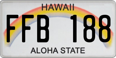 HI license plate FFB188
