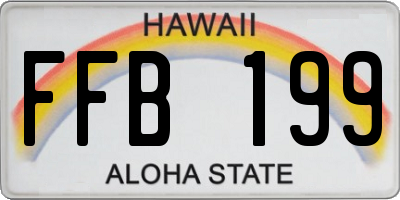 HI license plate FFB199