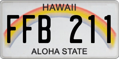 HI license plate FFB211
