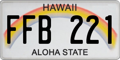 HI license plate FFB221
