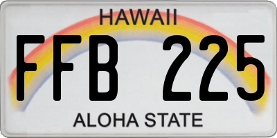 HI license plate FFB225