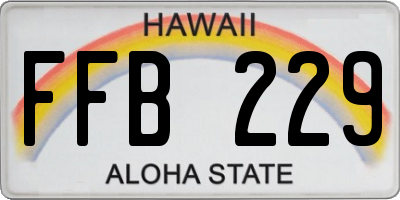 HI license plate FFB229