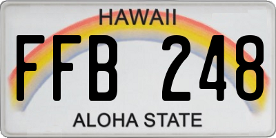 HI license plate FFB248