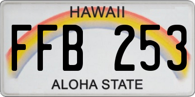 HI license plate FFB253