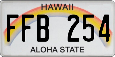 HI license plate FFB254