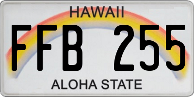 HI license plate FFB255