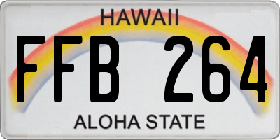 HI license plate FFB264