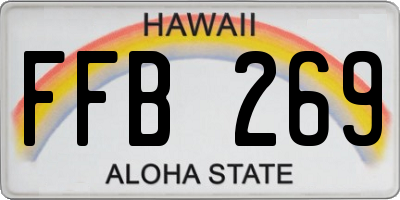HI license plate FFB269