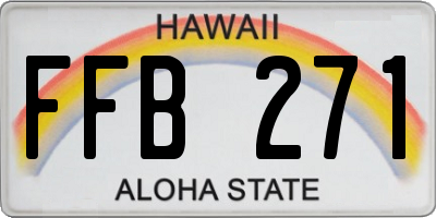 HI license plate FFB271