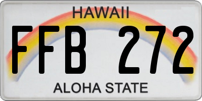 HI license plate FFB272