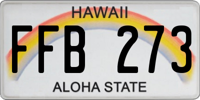 HI license plate FFB273