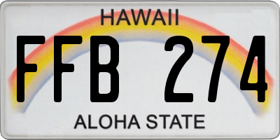 HI license plate FFB274
