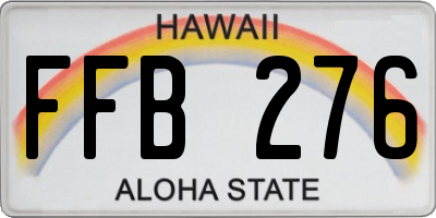HI license plate FFB276