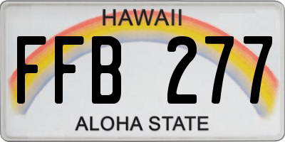 HI license plate FFB277