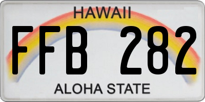 HI license plate FFB282