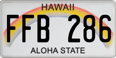HI license plate FFB286