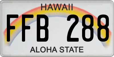HI license plate FFB288