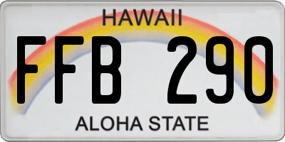 HI license plate FFB290