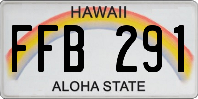 HI license plate FFB291