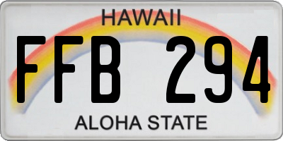 HI license plate FFB294