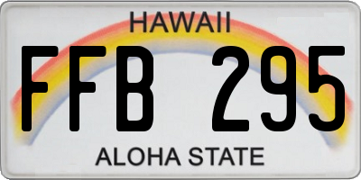 HI license plate FFB295