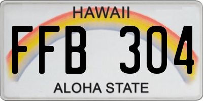 HI license plate FFB304