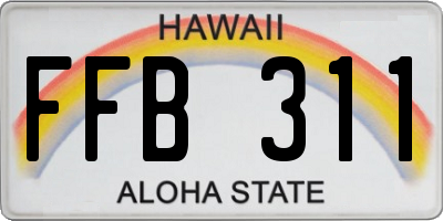 HI license plate FFB311