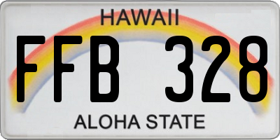 HI license plate FFB328