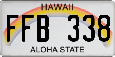HI license plate FFB338