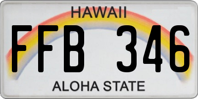 HI license plate FFB346