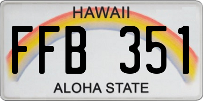 HI license plate FFB351