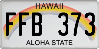 HI license plate FFB373