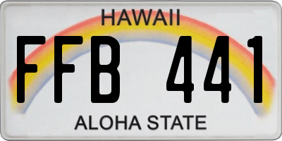 HI license plate FFB441
