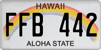 HI license plate FFB442