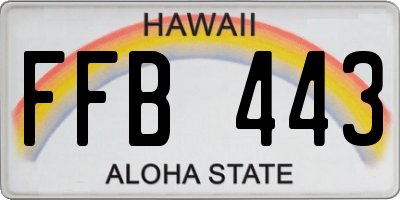 HI license plate FFB443