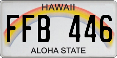 HI license plate FFB446