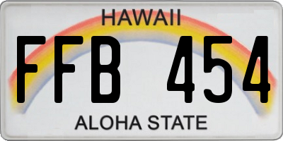 HI license plate FFB454