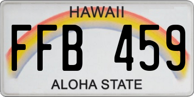 HI license plate FFB459