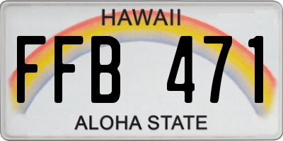 HI license plate FFB471