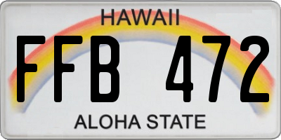 HI license plate FFB472
