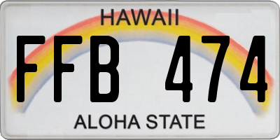 HI license plate FFB474