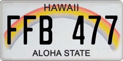 HI license plate FFB477