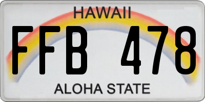HI license plate FFB478