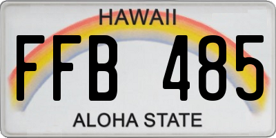HI license plate FFB485