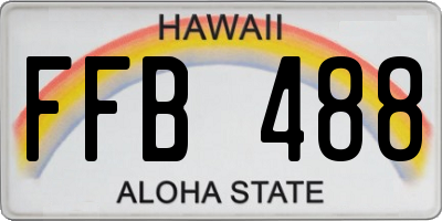 HI license plate FFB488
